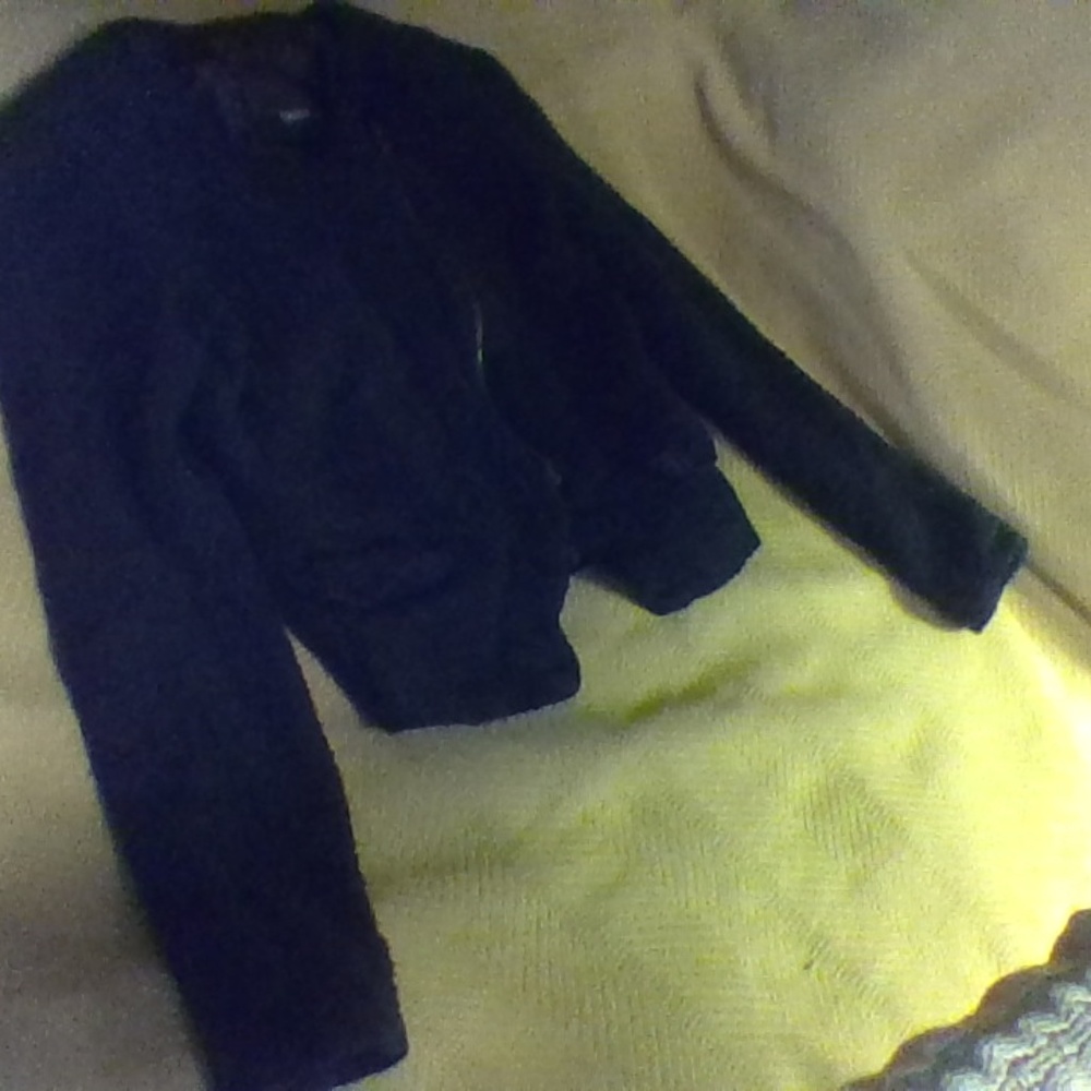 Mossimo Black zip up moto style blazer